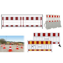 Absperrungen für die Baustelle