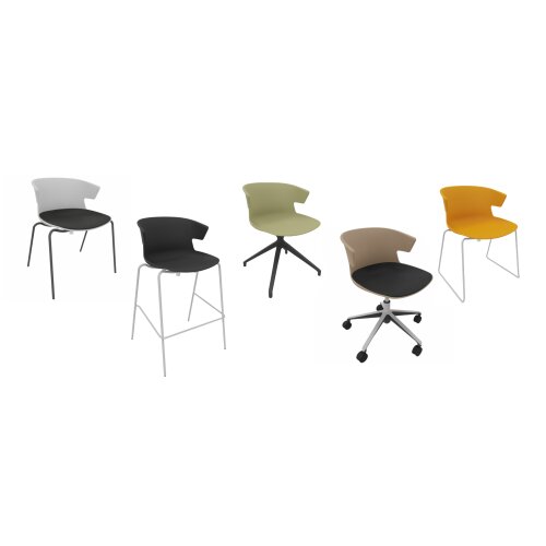 Design Konferenzstuhl,  4-Fußdesigngestell