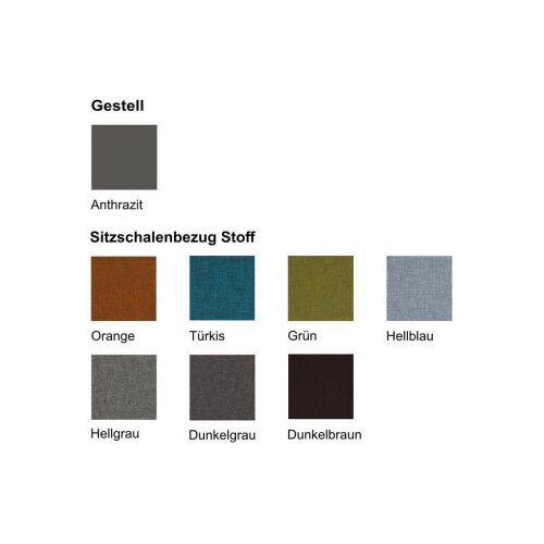 Konferenzsessel auf Rollen in verschiedenen Bezügen