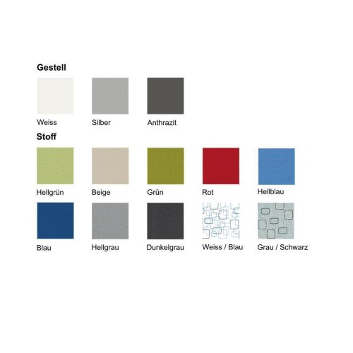 Tischtrennwand mit Stoffbezug Höhe 39 cm