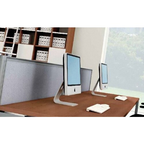 Tischtrennwand mit Stoffbezug Höhe 39 cm