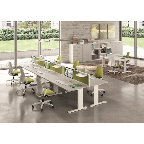 Akkustik Tischtrennwand mit Stoffbezug  Höhe 39 cm