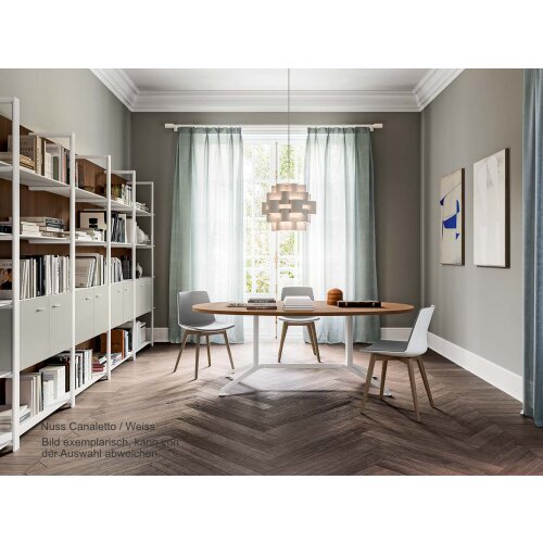 Konferenztisch Oval in in vielen Gestellfarben