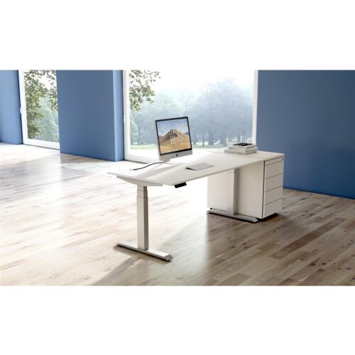 Elektrisch höhenverstellbarer Schreibtisch Serie Star Höhenverstellung von 64-129 cm