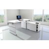 Elektrisch höhenverstellbarer Schreibtisch mit Anbausideboard Serie Flex