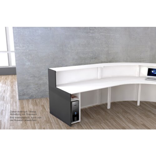 Empfangstheke  Bogenform 332 cm breit