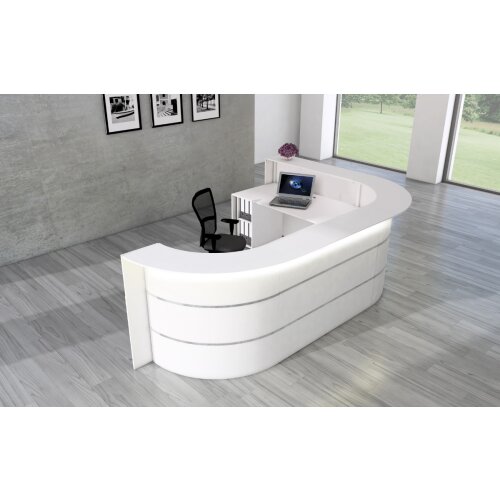 Empfangstheke L-Form wahlweise Weiss/ Anthrazit