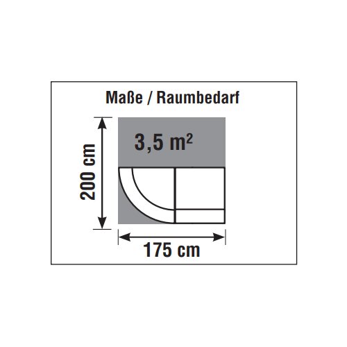 Empfangstheke Bogenform kompakt 175 cm breit, Dekor: Anthrazit, mit LED Beleuchtung