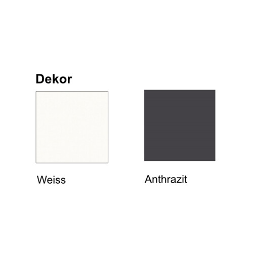 Empfangstheke Bogenform kompakt 175 cm breit, Dekor: Anthrazit