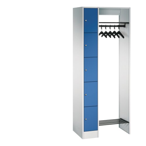 Offene Schliessfachgarderobe 5 Fächer Abteilbreite 200mm