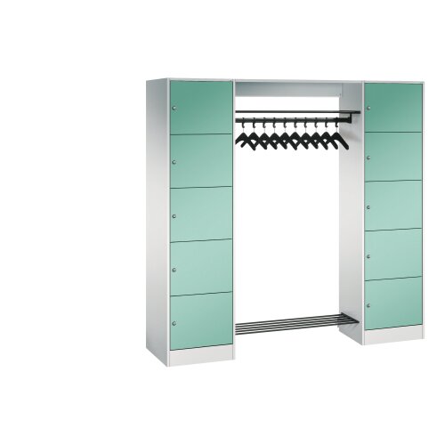 Offene Schliessfachgarderobe extra breit 10 Fächer