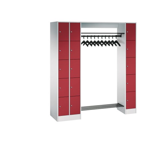 Offene Schliessfachgarderobe 15 Fächer Abteilbreite 200mm