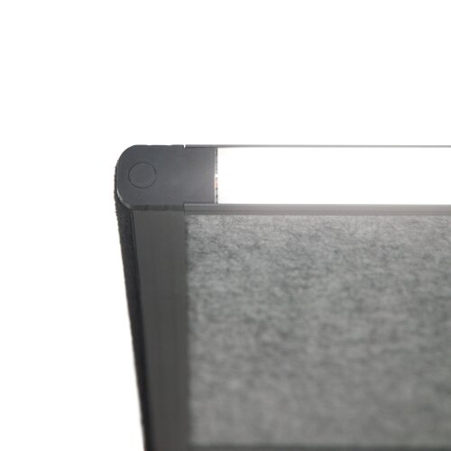 Akustik Tischtrennwand Anthrazit - Dunkelgrau mit LED