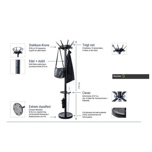 Garderobenständer aus Stahl