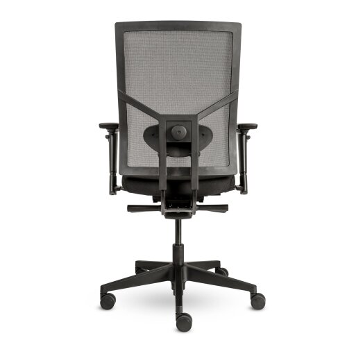 Ergonomischer Bürostuhl mit Netzrücken und Sitz in Kunstleder