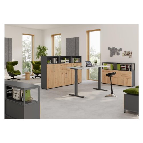 Kombi Aktenschrank Serie Klick, 4 OH