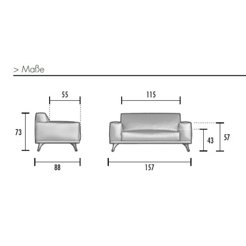 Loungesofa 2 Sitzer Serie SF2