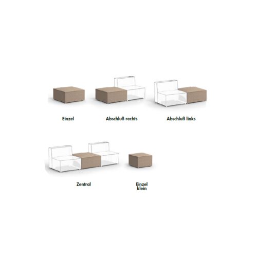 Hocker Modul Serie P  Abschluss rechts