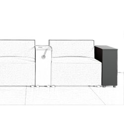 Zusatzmodul hoch Serie P Abschluss links