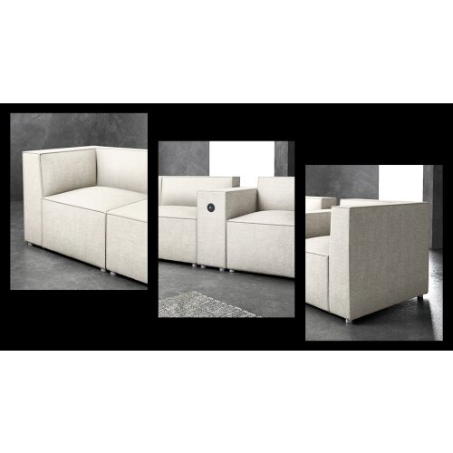 Loungemöbel Serie P 3 Sitzer  mit Mittelarmlehne einfarbig