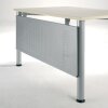 Schreibtisch Rundfuss, höhenverstellbar, 160x80 cm Lichtgrau/Anthrazit
