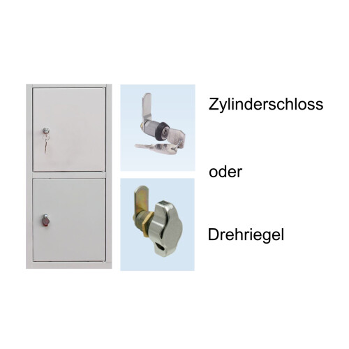 Stahl Schliessfachschrank Select 20 Fächer 300mm Abteilbreite Korpus Lichtgrau RAL 7035 Türen Verkehrsgelb RAL 1023