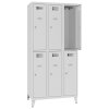 Schliessfachschrank Select 6 Fächer auf Füssen Abteilbreite 300mm