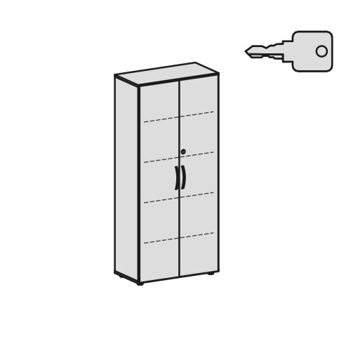 Aktenschrank 5 Ordnerhöhen 181 hoch  80 cm breit