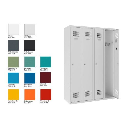 Spind Select 4 Abteile Abteilbreite 300mm