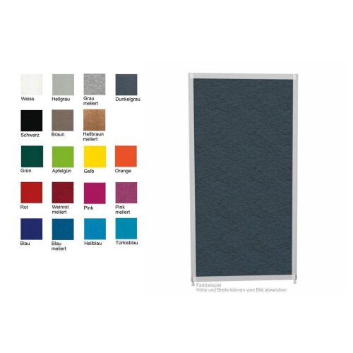 Stellwand mit Stoffbezug Höhe 120 cm