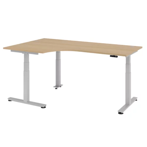 Elektrisch höhenverstellbarer Winkelschreibtisch mit Memoryschalter 200x120 cm