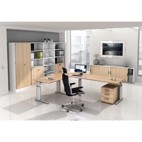 Aktenregal Serie Säntis - 100 cm breit, 5 Ordnerhöhen