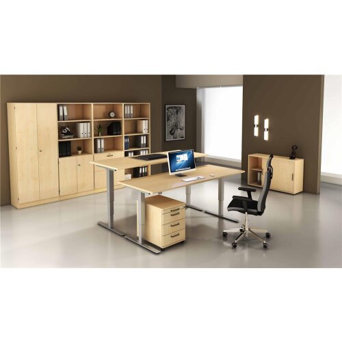 Schubladenschrank 5 Ordnerhöhen mit Sockelblende