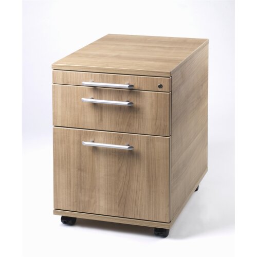 Rollcontainer mit Hängeregistratur, 1 x Schubfach,1 x Utensilienfach, 58 cm Tief abschließbar