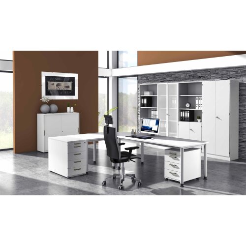 Schiebetürenschrank in 2 Ordnerhöhen, 120 cm breit