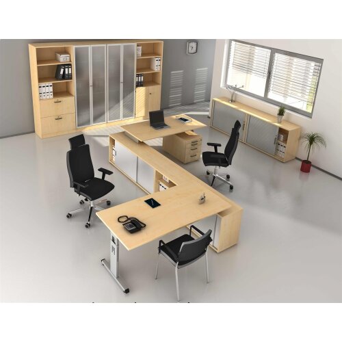 Aktenschrank 5 Ordnerhöhen mit Sockelblende