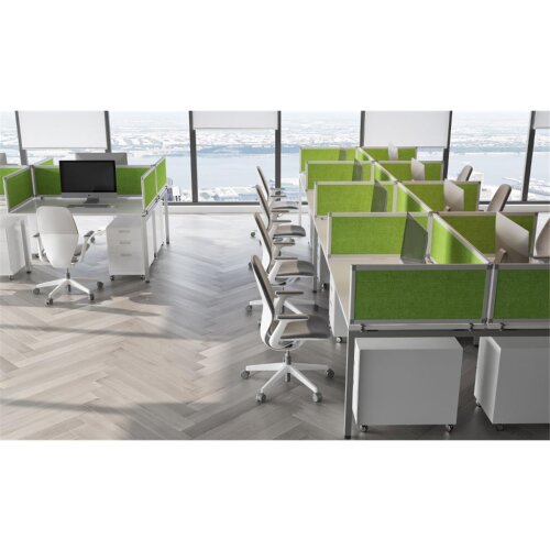 Akustik Tischtrennwand Ultra Höhe 60 cm