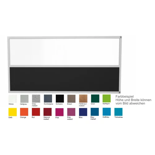 Akustik Tischtrennwand Ultra Höhe 80 cm mit Acrylglas