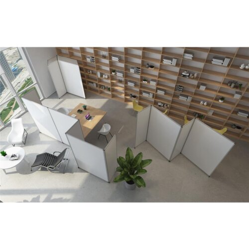 Universal Ecktrennwand auf Rollen