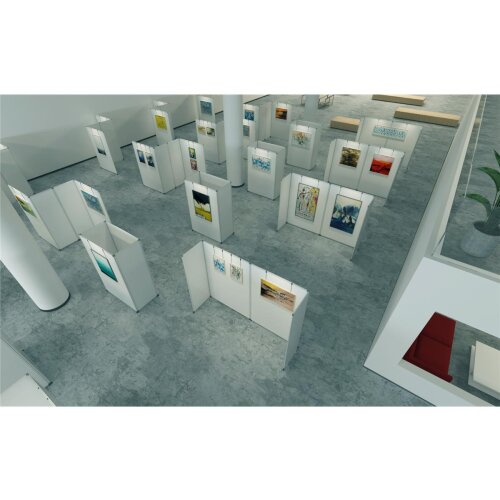 Universal Ecktrennwand auf Rollen