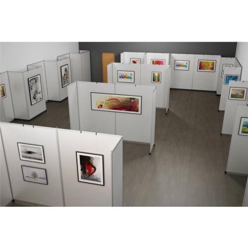 Universal Ecktrennwand auf Rollen