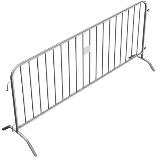 Absperrgitter Typ U aus Stahl, Länge ca. 2500 mm, mit angeschweißten Füßen