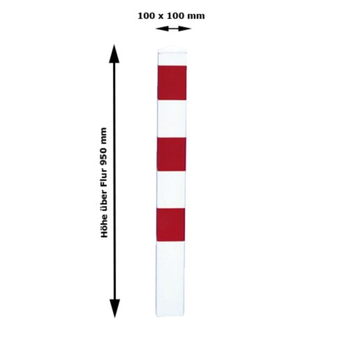 Absperrpfosten Bollard 100 x 100 mm