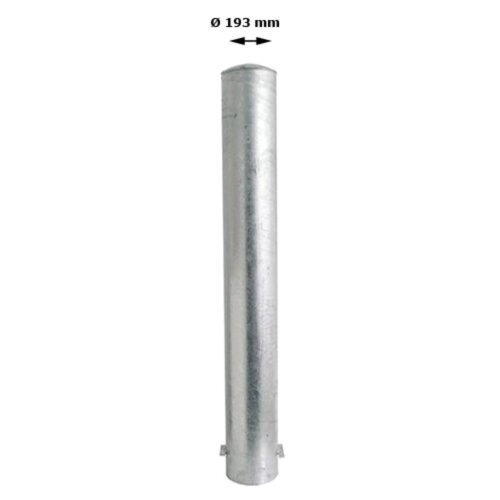 Stahlrohrpoller/Rammschutzpoller Bollard Ø 193 mm Befestigung zum Einbetonieren  Gesamtlänge 1200 Option mit aufgeschweißter Stahlkappe