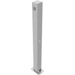 Absperrpfosten Bollard 70 x 70 mm, mit Dreikantverschluss
