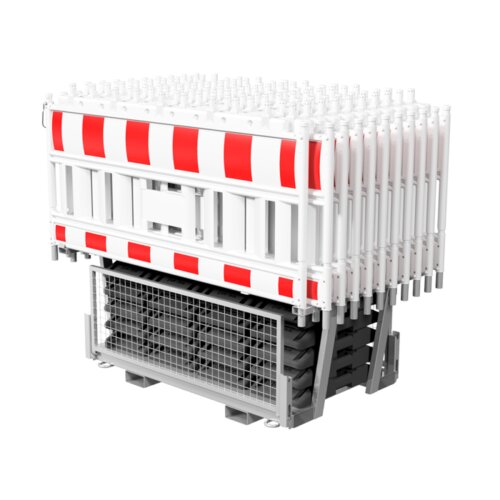 Schrankenzaun-Set Cordon IV, Folie RA1 Folie RA1  Lampenadapter ohne Lampenadapter