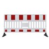 Schrankenzaun Euro3 Ultra mit 360° schwenkbaren Gummifüßen Folie Farbe rot/weiß