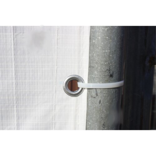 Bauzaunplane mit Alu-Ösen, Rollenware