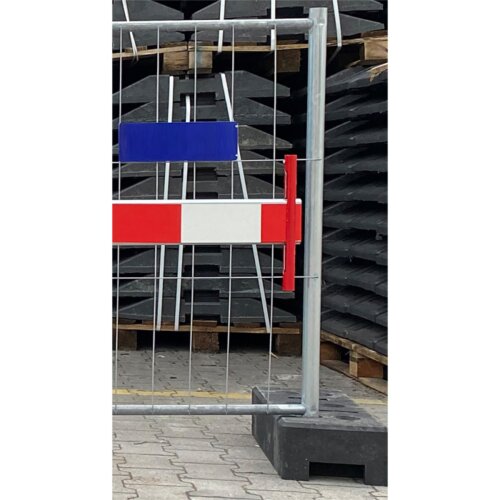 Halterung für Absperrschranken an Bau-Schrankenzaun Modell Einzelhalterung für Art. 40262 oder Art. 40263