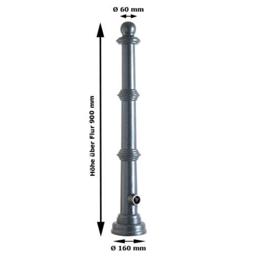 Stilpoller aus Aluminium, konisch
